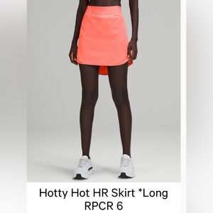Lululemon Hotty Hot skirt size 6 long color raspberry cream